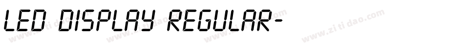 LED Display Regular字体转换